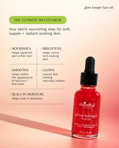 Glow keeper face oil: The ultimate multitasker: nourishes, brightens, smooths, glows, seals in moisture