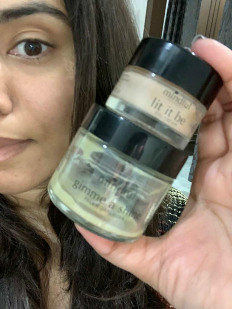 Discovered this amazing duo two months back. Have noticed a visible improvement since I began including these in my skincare routine. The ‘Gimme a shine’ moisturiser has evened out my skin tone to a great extent. I don’t feel the need to apply a concealer anymore as ‘Lit it be’ eye cream has given me a tighter and brighter under eye.